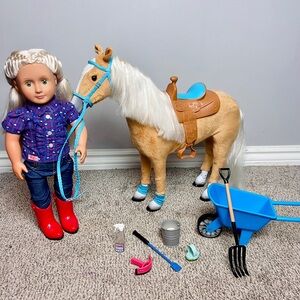 Our Generation Cowgirl with horse and accessories